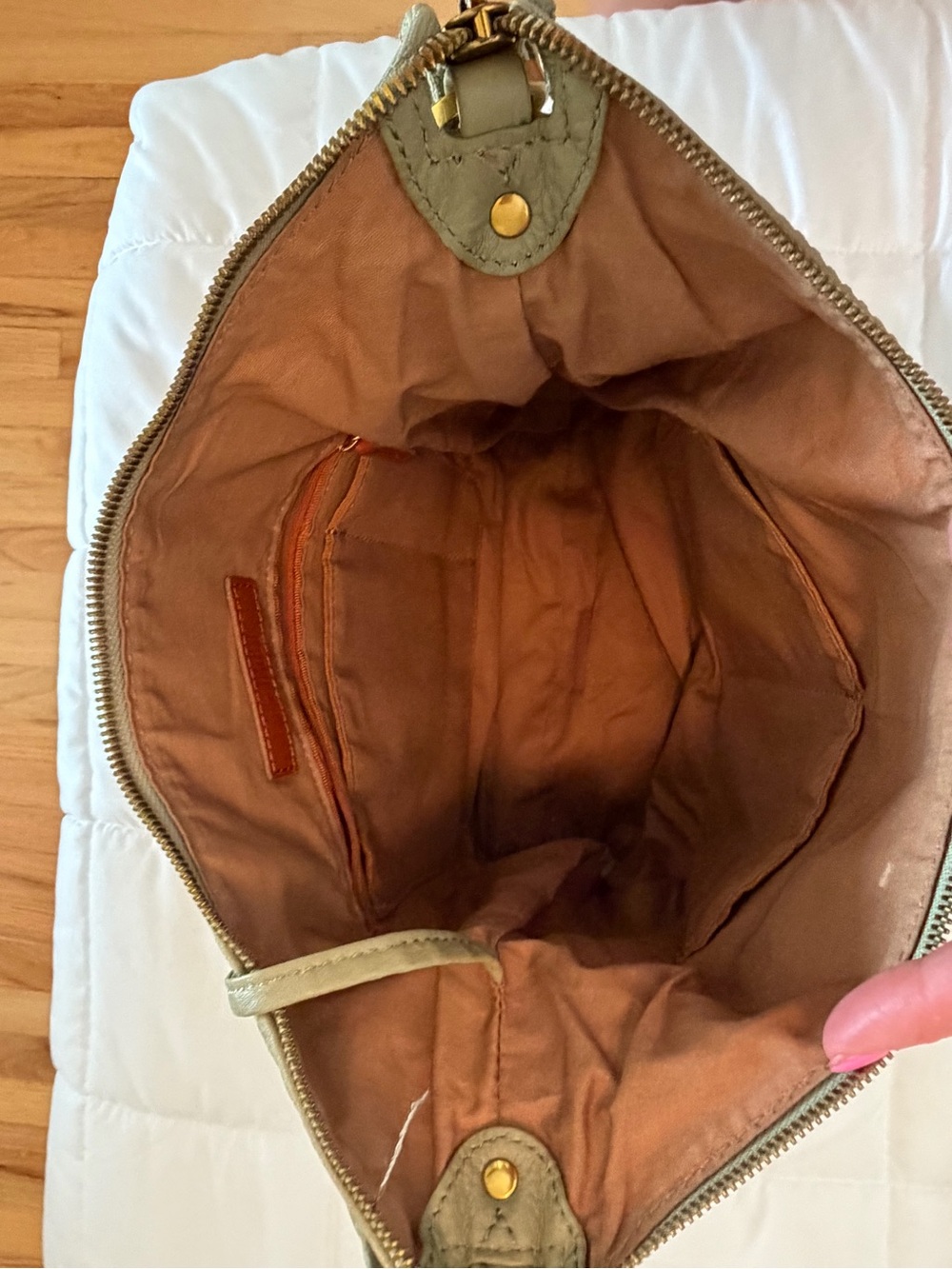 HOBO Leather Merrin Convertible Backpack and Shoulder Bag - Cactus Green - Picture 10 of 16